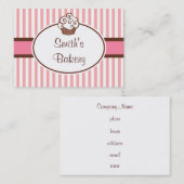 Cartes de visite Cupcake personnalisés (Devant / Derrière)