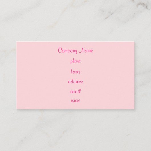 Cartes de visite Cupcake personnalisés (Dos)