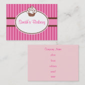 Cartes de visite Cupcake personnalisés (Devant / Derrière)
