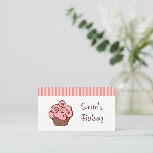 Cartes de visite Cupcake personnalisés (Debout devant)