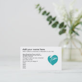 Cartes de visite curatifs de force de la vie (Debout devant)