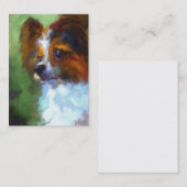 Cartes de visite curieux de profil de Papillon (Devant / Derrière)