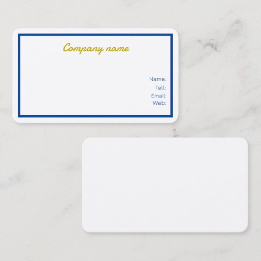 Cartes de visite Customisés (Devant / Derrière)