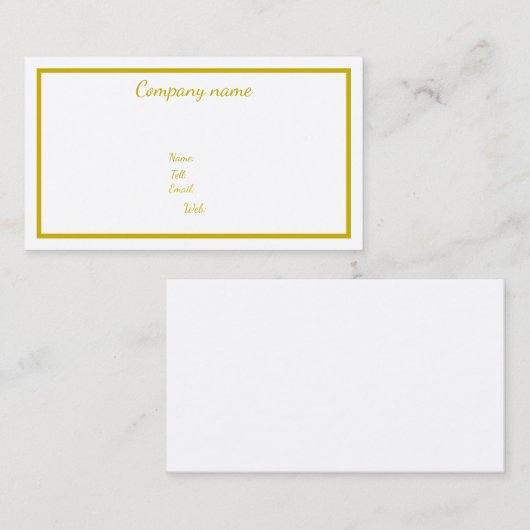 Cartes de visite Customisés (Devant / Derrière)