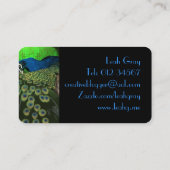 Cartes de visite customisés bleu Peacock de qualit (Dos)