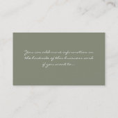 Cartes de visite D6 décoratifs de vigne verte (Dos)