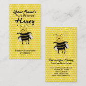 Cartes de visite d'abeille pour l'apiculture ou le (Devant / Derrière)