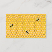 Cartes de visite d'abeilles et de nid d'abeilles (Dos)