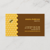 Cartes de visite d'abeilles et de nid d'abeilles (Devant)