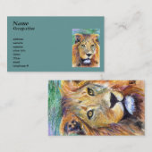 Cartes de visite d'aceo de portrait de lion (Devant / Derrière)