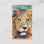 Cartes de visite d'aceo de portrait de lion (Dos)