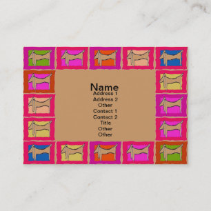 Cartes de visite Dachshund Quilt