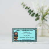 Cartes de visite Dachsund Black & Tan Doxy (Debout devant)
