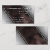 Cartes de visite d'acier inoxydable et de fer (Devant / Derrière)