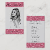 Cartes de visite d'actrice de modèle de parties (Devant / Derrière)