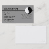 Cartes de visite d'acuponcture (Devant / Derrière)