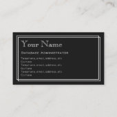 Cartes de visite d'Admin de base de données "de (Dos)