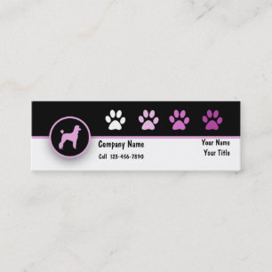 Cartes de visite d'affaires d'animal familier mini