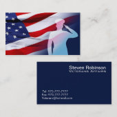 Cartes de visite d'affaires de vétérans (Devant / Derrière)
