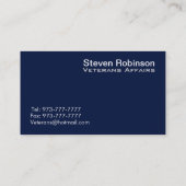 Cartes de visite d'affaires de vétérans (Dos)