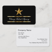 Cartes de visite d'agence d'artistes (Devant / Derrière)