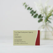 Cartes de visite d'agence de placement (Debout devant)