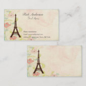 Cartes de visite d'agence de voyages - Tour Eiffel (Devant / Derrière)