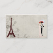 Cartes de visite d'agence de voyages - Tour Eiffel (Dos)