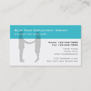 Cartes de visite d'agence d'emploi