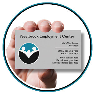 Cartes de visite d'agence d'emploi design moderne