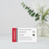 Cartes de visite d'agent d'assurance (Debout devant)