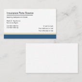 Cartes de visite d'agent d'assurance (Devant / Derrière)
