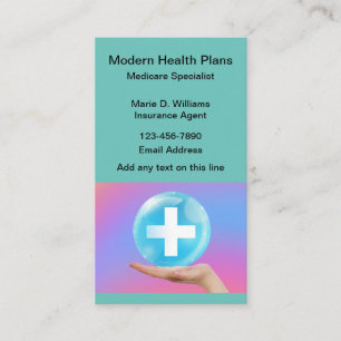 Cartes de visite d'agent d'assurance Medicare mode