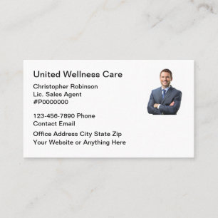 Cartes de visite d'agent d'assurance photo
