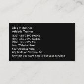 Cartes de visite d'agent de voyage (Dos)