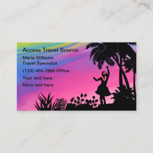 Cartes de visite d'agent de voyage colorées