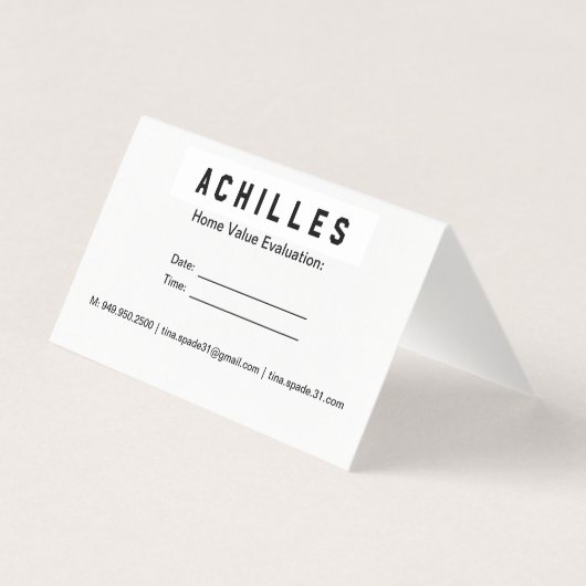 Cartes de visite d'agent immobilier (Back)