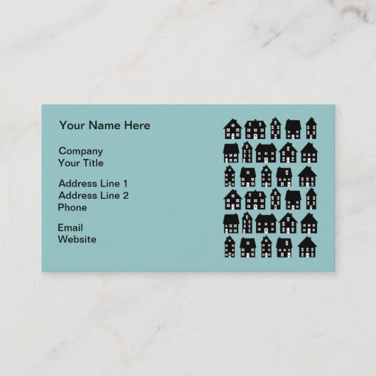 Cartes de visite d'agent immobilier d'icônes de (Devant)