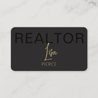 Cartes de visite d'agent immobilier en or avec cod