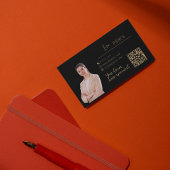 Cartes de visite d'agent immobilier en or avec cod