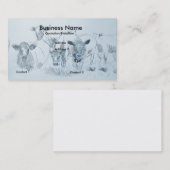 Cartes de visite d'agriculteur de dessin au crayon (Devant / Derrière)