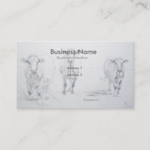 Cartes de visite d'agriculteur de dessin au crayon