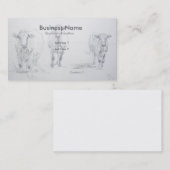 Cartes de visite d'agriculteur de dessin au crayon (Devant / Derrière)