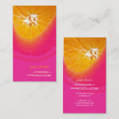 cartes de visite d'agrumes (Devant / Derrière)