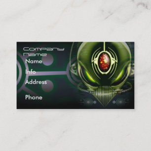 Cartes de visite d'alien de cyborg