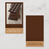 Cartes de visite d'amant de chocolat (Devant / Derrière)