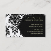 Cartes de visite Damas noirs et blancs (Dos)