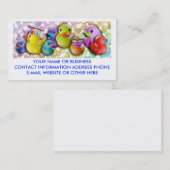 Cartes de visite d'amusement avec Duckies en (Devant / Derrière)