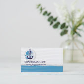 cartes de visite d'ancrage bleu (Debout devant)