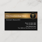 Cartes de visite d'anesthésiste (Devant)